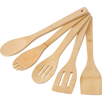 Picture of BAMBOO SPATULAS in Brown.