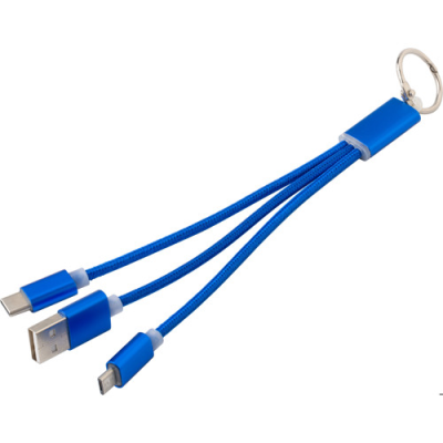 Picture of ALUMINIUM METAL CABLE SET in Cobalt Blue