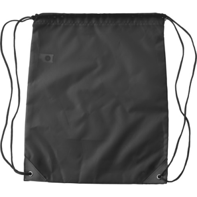 Picture of RPET DRAWSTRING BACKPACK RUCKSACK in Black