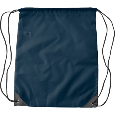 Picture of RPET DRAWSTRING BACKPACK RUCKSACK in Blue.