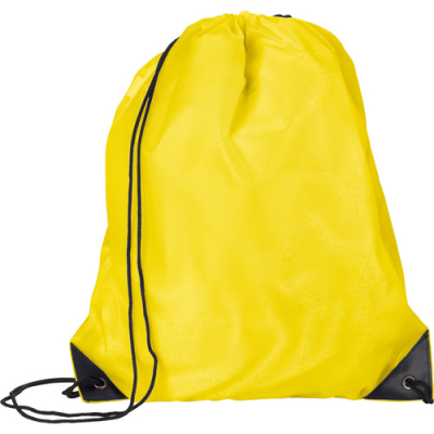 Picture of RPET DRAWSTRING BACKPACK RUCKSACK in Yellow