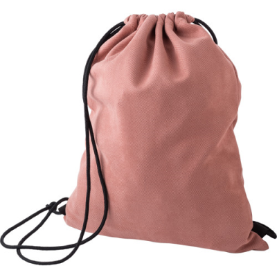 Picture of DRAWSTRING BACKPACK RUCKSACK in Red.