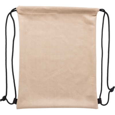 Picture of DRAWSTRING BACKPACK RUCKSACK in Khaki.