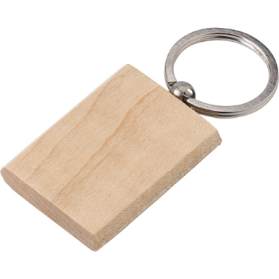 Picture of THE TEY - WOOD KEY HOLDER KEYRING in Brown