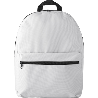 Picture of POLYESTER (600D) BACKPACK RUCKSACK in White