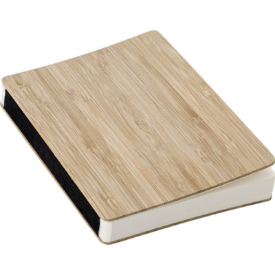 Picture of BAMBOO COVERED NOTE BOOK in Brown.