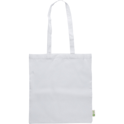 Picture of RECYCLED COTTON SHOPPER TOTE BAG in White