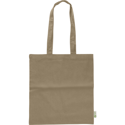 Picture of RECYCLED COTTON SHOPPER TOTE BAG in Khaki