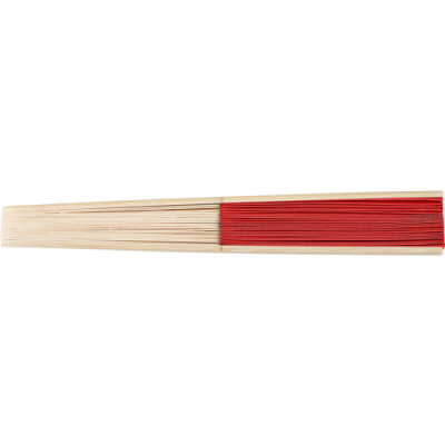 Picture of BAMBOO FAN in Red.