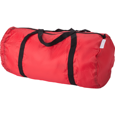 Picture of RPET FOLDING BARREL BAG in Red