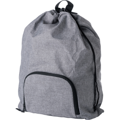 Picture of DRAWSTRING FOLDING BACKPACK RUCKSACK in Grey