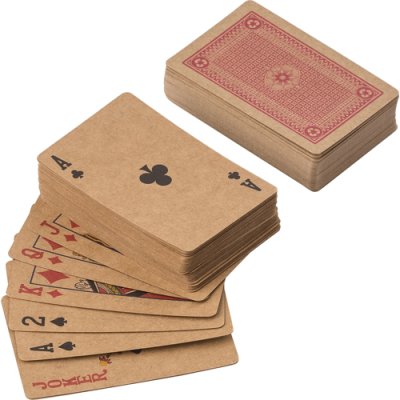 Picture of RECYCLED DECK OF CARDS in Brown.