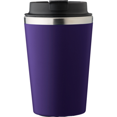 Picture of STAINLESS STEEL METAL TRAVEL MUG (350ML) in Purple