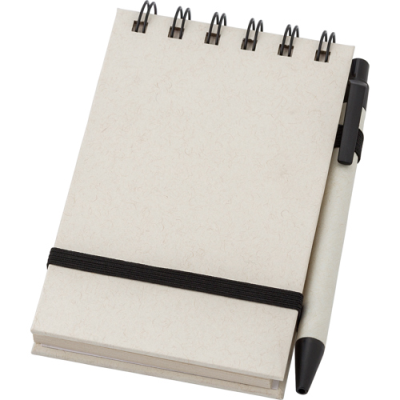 Picture of RECYCLED MILK CARTON NOTE BOOK (A6) in Black & White