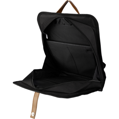 Picture of RPET BACKPACK RUCKSACK in Black.