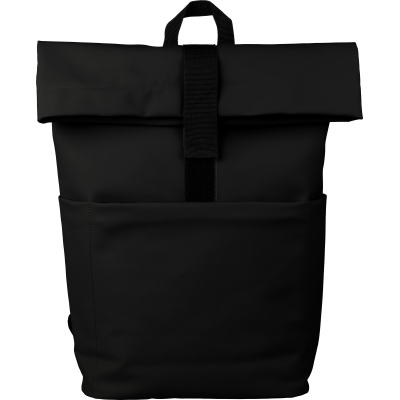 Picture of PU LEATHER BACKPACK RUCKSACK in Black