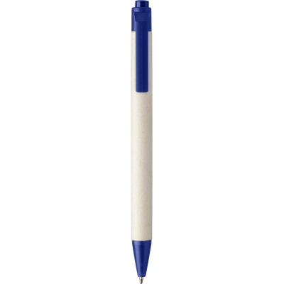 Picture of RECYCLED MILK CARTON BALL PEN in Cobalt Blue