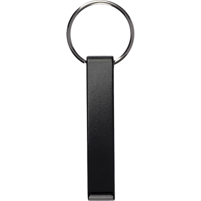 Picture of RECYCLED KEY HOLDER KEYRING BOTTLE OPENER in Black