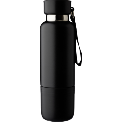 Picture of STAINLESS STEEL METAL DOUBLE WALLED BOTTLE (500ML) in Black