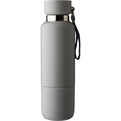 Picture of STAINLESS STEEL METAL DOUBLE WALLED BOTTLE (500ML) in Grey