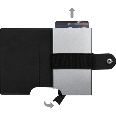 Picture of BRANDCHARGER RPET CARD WALLET in Black.