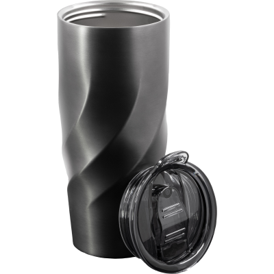 Picture of BRANDCHARGER RECYCLED STEEL TRAVEL MUG (500ML) in Gunmetal Grey