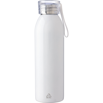 Picture of STAINLESS STEEL METAL SINGLE-WALLED BOTTLE (650ML) in White