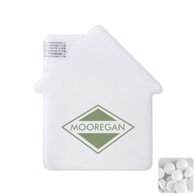Picture of HOUSE MINTS CARD with Sugar Free Mints in White.