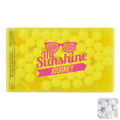 Picture of MINTS CARD with Sugar Free Mints in Yellow.