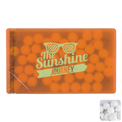 Picture of MINTS CARD with Sugar Free Mints in Orange.