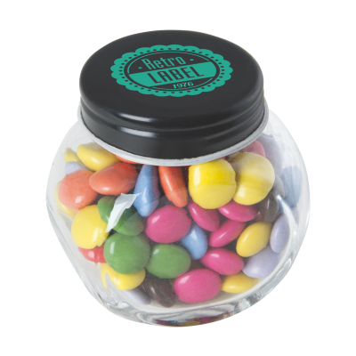 Picture of SMALL GLASS JAR with Chocos in Black