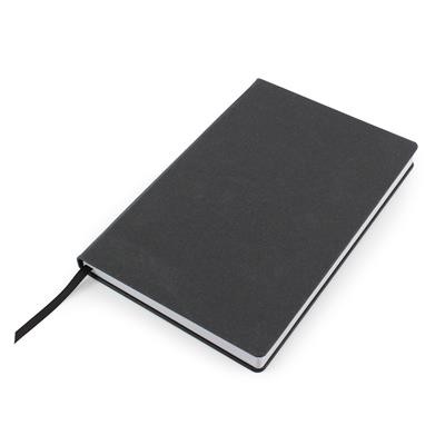 Picture of CAFECO RECYCLED - RECYCLABLE A5 CASEBOUND BLACK NOTE BOOK.