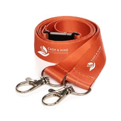 Picture of MADE-IN-BRITAIN RPET DOUBLE TRIGGER CLIP LANYARD