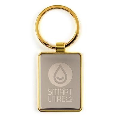 Picture of RECTANGULAR GOLD KEYRING