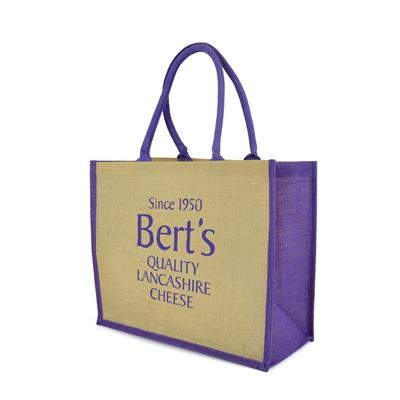 Picture of LARGE COLOUR TRIM HALTON SHOPPER in Purple