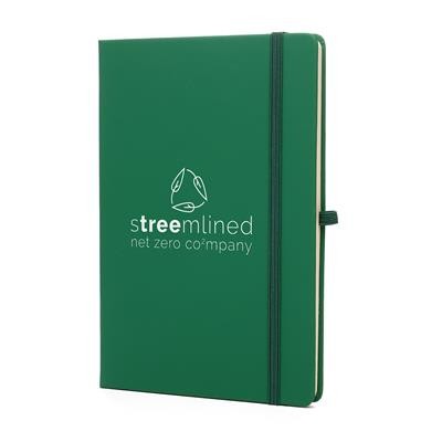 Picture of A5 RECYCLED MOLE NOTE BOOK in Dark Green.