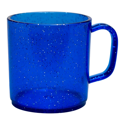 Picture of PLASTIC MUG BLUE GLITTER