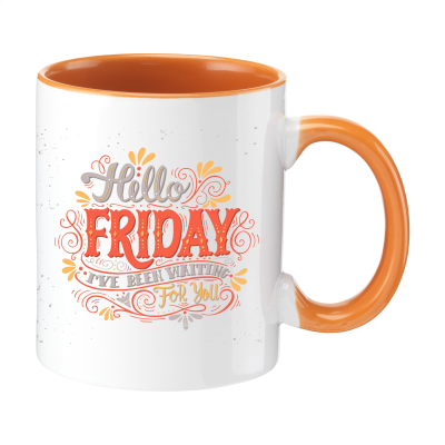 Picture of FULL COLOUR MUG COLORATO 350 ML in Orange.