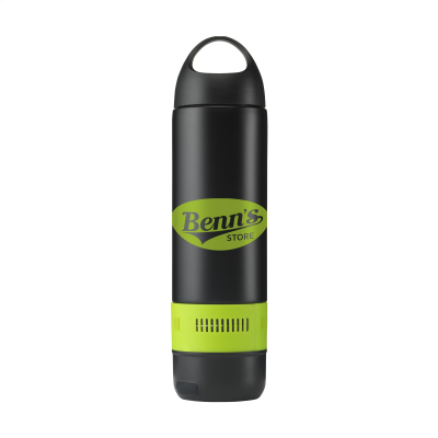 Picture of BOTTLEBEATZ STAINLESS STEEL METAL 2-IN-1 THERMOSFLASK SPEAKER in Lime.