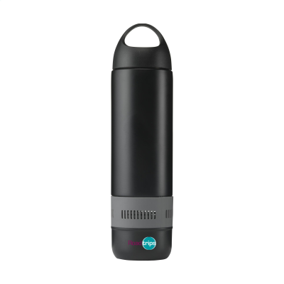 Picture of BOTTLEBEATZ STAINLESS STEEL METAL 2-IN-1 THERMOSFLASK SPEAKER in Grey.