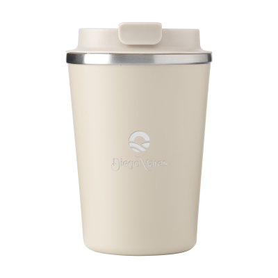 Picture of KAFFI RCS RECYCLED COFFEE MUG 300 ML THERMO CUP in Beige.