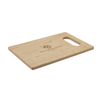 Picture of ALDER WOOD CHOPPING BOARD OPEN GRIP in Brown.