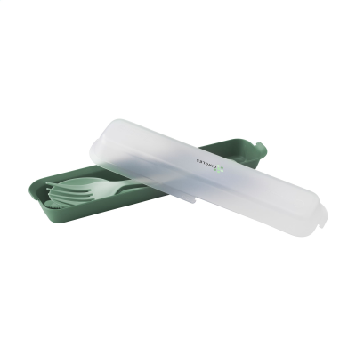 Picture of OUTDOOR 3-PIECE CUTLERY SET in Forest Dark