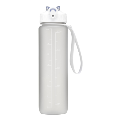 Picture of AQUASPORT GRS RECYCLED WATER BOTTLE 1,000 ML in White.