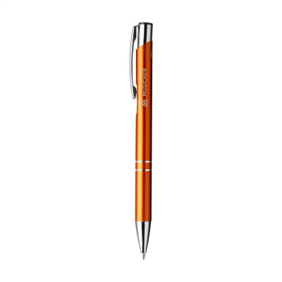 Picture of EBONY RECYCLED ALUMINIUM METAL PEN in Orange