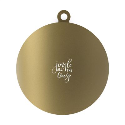 Picture of CHRISTMAS BAUBLE Ø 7 CM RECYCLED PP - MADE in Europe in Gold