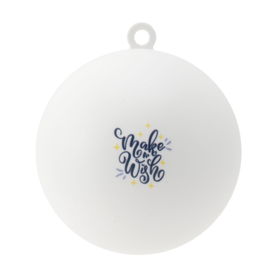 Picture of CHRISTMAS BAUBLE Ø 7 CM RECYCLED PP - MADE in Europe in White