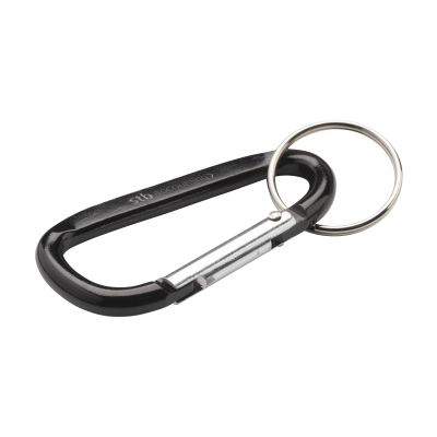 Picture of CARABINER GRS RECYCLED ALUMINIUM METAL in Black