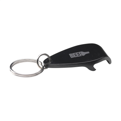 Picture of CARRERA GRS RECYCLED ALUMINIUM METAL OPENER  &  KEYRING in Black