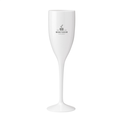 Picture of LUNAIRE REUSABLE CHAMPAGNE GLASS 150 ML in White.